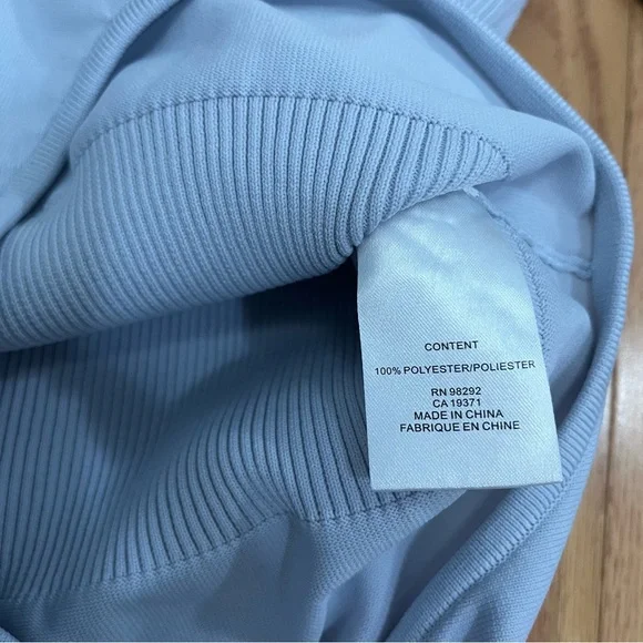 Tibi Tech Rib Bodysuit Light Blue - Picture 11 of 16